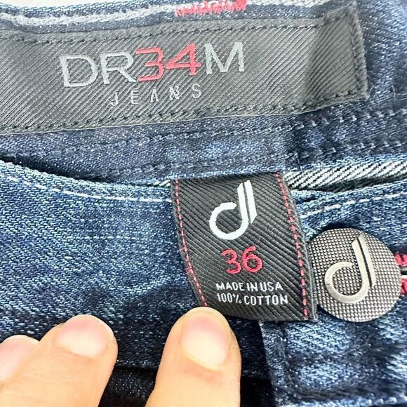 Hakeem Olajuwon DR34M Relaxed Straight Jeans 36x33 New USA Made Medium Vintage - Picture 6 of 6